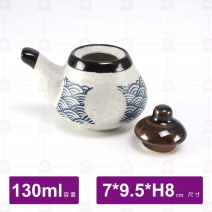 【日本】日式浪紋陶瓷醬油壺