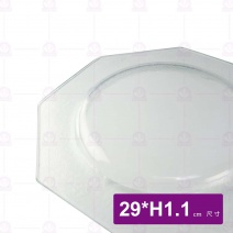 窯燒玻璃八角凹皿-清綠 (NFL-2929Y-T)