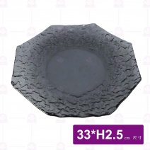 窯燒玻璃八角皿-灰色 (NFL-3333Y-GR)