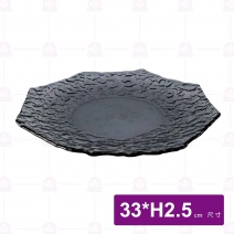 窯燒玻璃八角皿-灰色 (NFL-3333Y-GR)