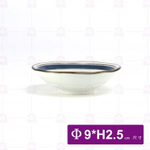 青瓷繪染-3.5吋荷口碟