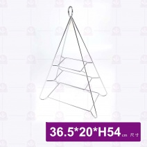 金字塔三層下午茶點心架-銀色(無附盤)