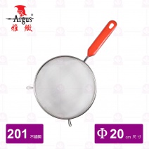【雅緻Argus】#201紅柄濾網 7吋 細孔Φ21cm