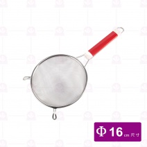 日製 高級過濾網 L0011 紅柄 16cm