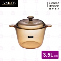 【美國康寧 CORELLE】VS35晶彩透明鍋-3.5L