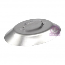白鐵牛排蓋-大(腰型) 25x17xH6.5cm