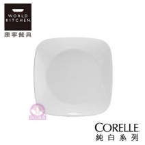 【美國康寧 CORELLE】2211NLP白方型餐盤22.8x2.2cm
