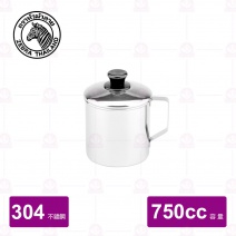 【斑馬 ZEBRA 】304不鏽鋼口杯(附蓋)Φ10cm/ 750cc