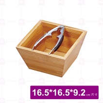 【菊川本味】核桃盛器組(附挾)-方桶16.5x16.5x9.2cm