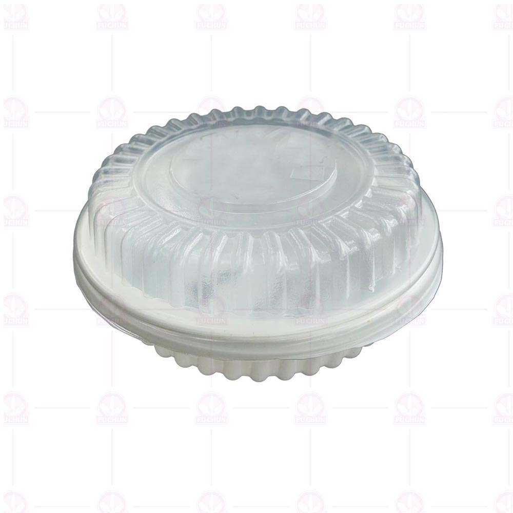 0104AB白色圓形年菜盒(底+蓋100入/箱)Φ15xH5cm
