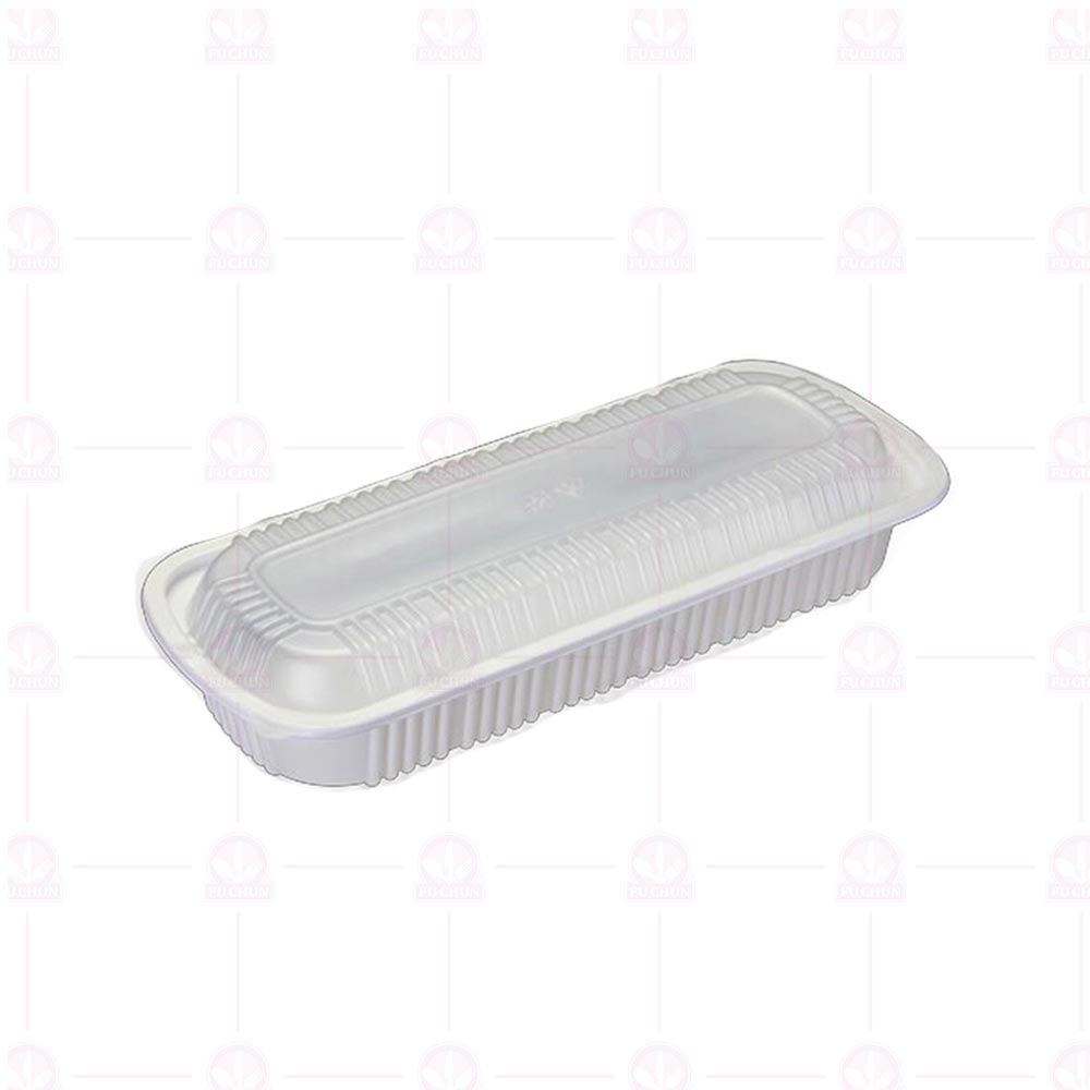 0305AB白色長型盤(底+蓋100入/箱)41x18xH8cm