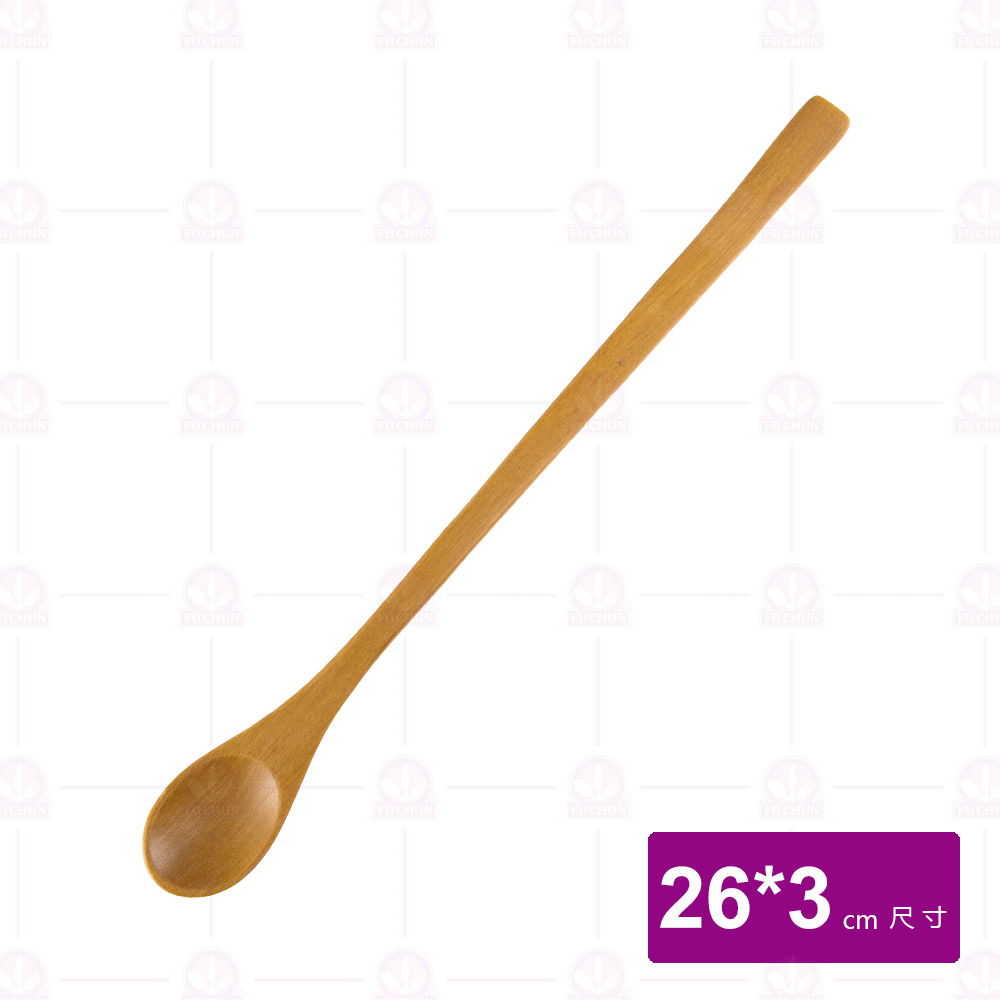 K3161 原木特長牛奶匙26x3cm