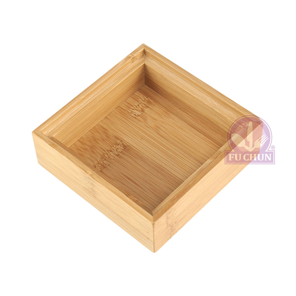 【菊川本味】卡榫可疊式竹盤-方型 11x11xH4cm