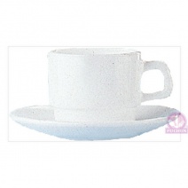 【法國Arcoroc】純白寬邊咖啡杯250cc (1箱36入