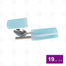 塑膠匙筷套(筷19cm+大餐匙+筷盒)