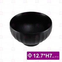 黑珍珠 5吋條紋碗 Φ12.7xH7cm
