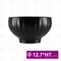 黑珍珠 5吋條紋碗 Φ12.7xH7cm