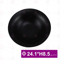 黑珍珠9.5吋螺紋碗 Φ24.1xH8.5cm