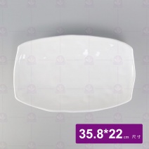 M298 仿陶 長方盤 白 35.8x22cm