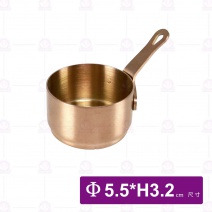 #304帶柄醬料鍋(小)-玫瑰金