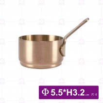 #304帶柄醬料鍋(小)-玫瑰金