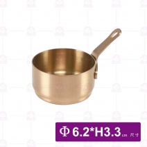 #304帶柄醬料鍋(中)-玫瑰金