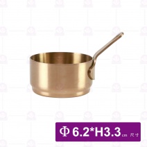 #304帶柄醬料鍋(中)-玫瑰金