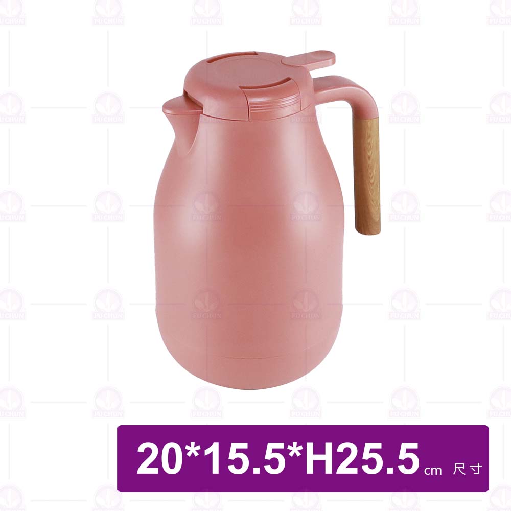 朵拉玻璃內膽保溫壺-香檳紅 1.5L