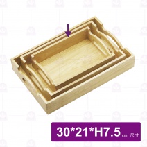 橡膠木把手置物深盤 M412-30