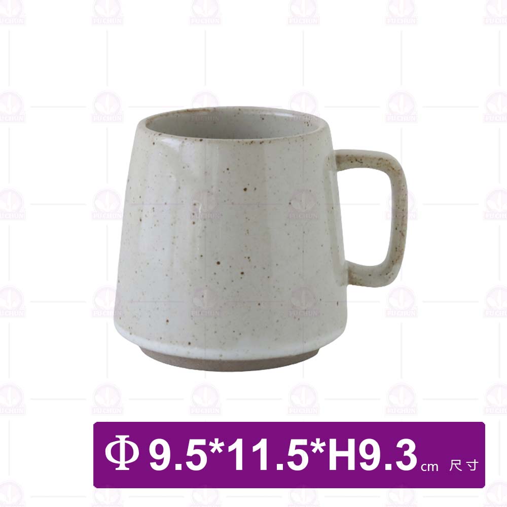日式粗陶馬克杯-白脂