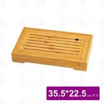 【菊川本味】炭化茶盤(集水)-小35.5x22.5cm