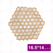 【菊川本味】六角編織竹墊16.5x14cm