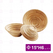 【菊川本味】螺紋木沙拉缽Φ15xH6cm/F44-15