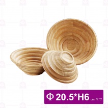 【菊川本味】螺紋木沙拉缽Φ20.5xH6cm/F44-20