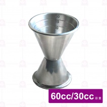304不鏽鋼捲邊雙頭量杯 60cc/30cc