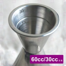 304不鏽鋼捲邊雙頭量杯 60cc/30cc