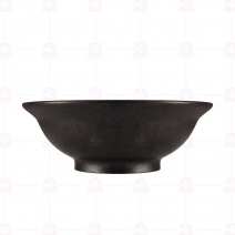 【宜瓷】黑天目白刷毛厚邊拉麵碗(6入/盒)