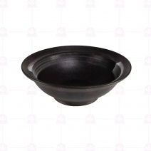 【宜瓷】黑天目白刷毛厚邊拉麵碗(6入/盒)