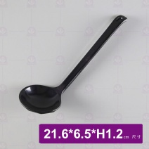 【HS】F-B115  拉麵湯匙  黑 21.5x6.5x1.2cm