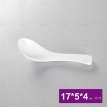 【HS】114  附鉤湯匙  乳白 17x5x4cm