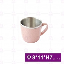 麥纖維304不鏽鋼馬克杯(粉)-250ml