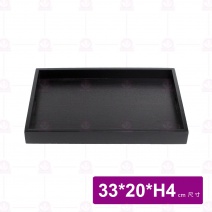 【菊川本味】黑木紋直邊托盤 33x20x4cm