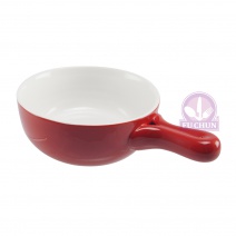 單柄烤盤 紅 直徑15cm/ 總長22cm