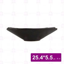 雲海天目正方磚紋深盤10吋