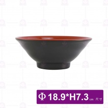 中缽(拉麵)碗-黑紅(LT76A)