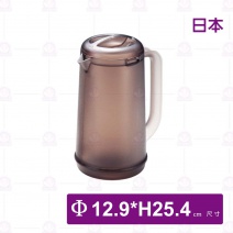 【日本】雙層強力冷水壺(圓/棕)1.2L