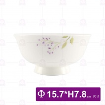 骨瓷6吋高台麵碗-玫瑰清香
