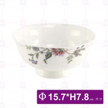 骨瓷6吋高台麵碗-瑤草琪花