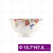 骨瓷6吋高台麵碗-夢巴黎
