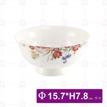 骨瓷6吋高台麵碗-夢巴黎